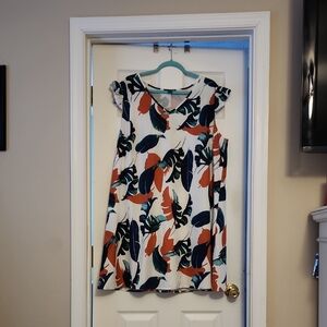 SHEIN Multicolor Leaf Print Dress